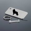 Border Collie Rectangular Key Ring
