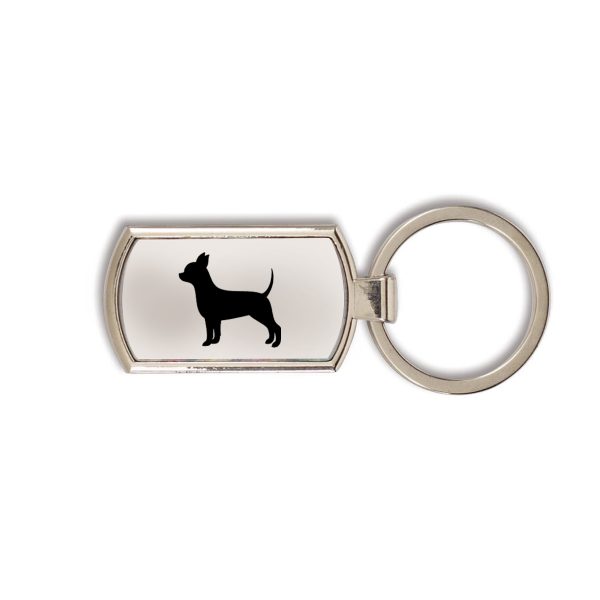 Chihuahua Metal Key Ring