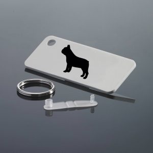 French Bulldog Rectangular Key Ring