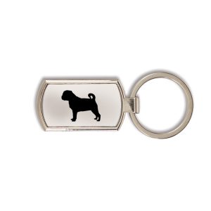 Pug Dog Metal Key Ring