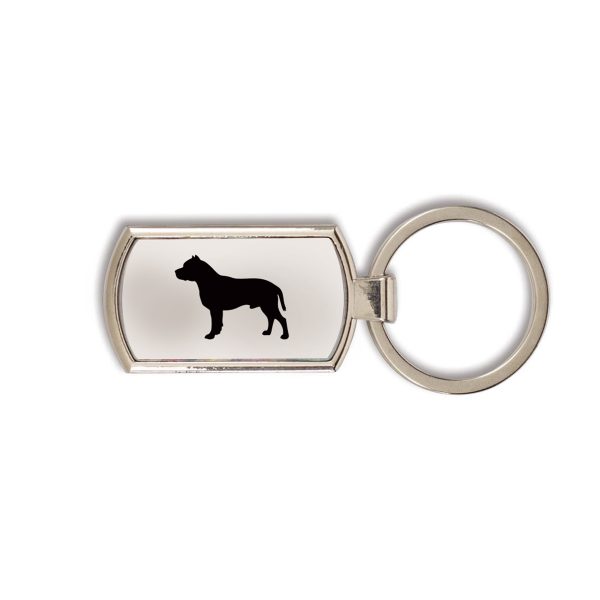 Staffordshire Bull Terrie Metal Key Ring
